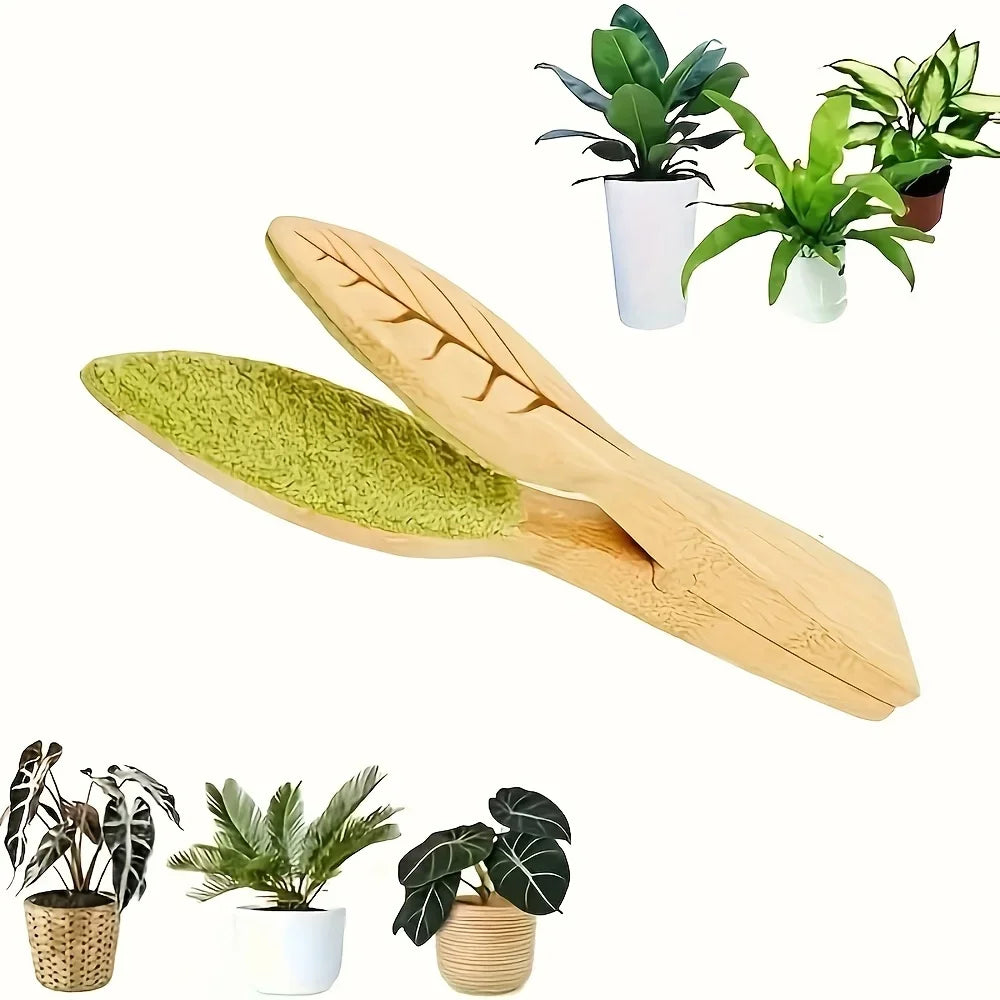 BowLift | Plant leaf cleaning tongs made of wood for gentle leaf care