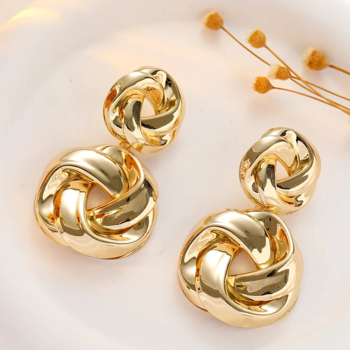 BowLift | Stacked Pretzel Spiral Twist Earrings