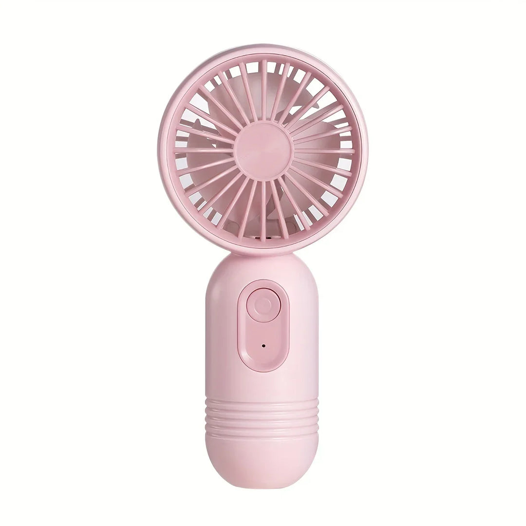 Mini Handheld USB Fan – 3-Speed Strong Wind Portable Desk Fan, Rechargeable for Students, Office, Outdoor, Travel, and Camping | Bowlift