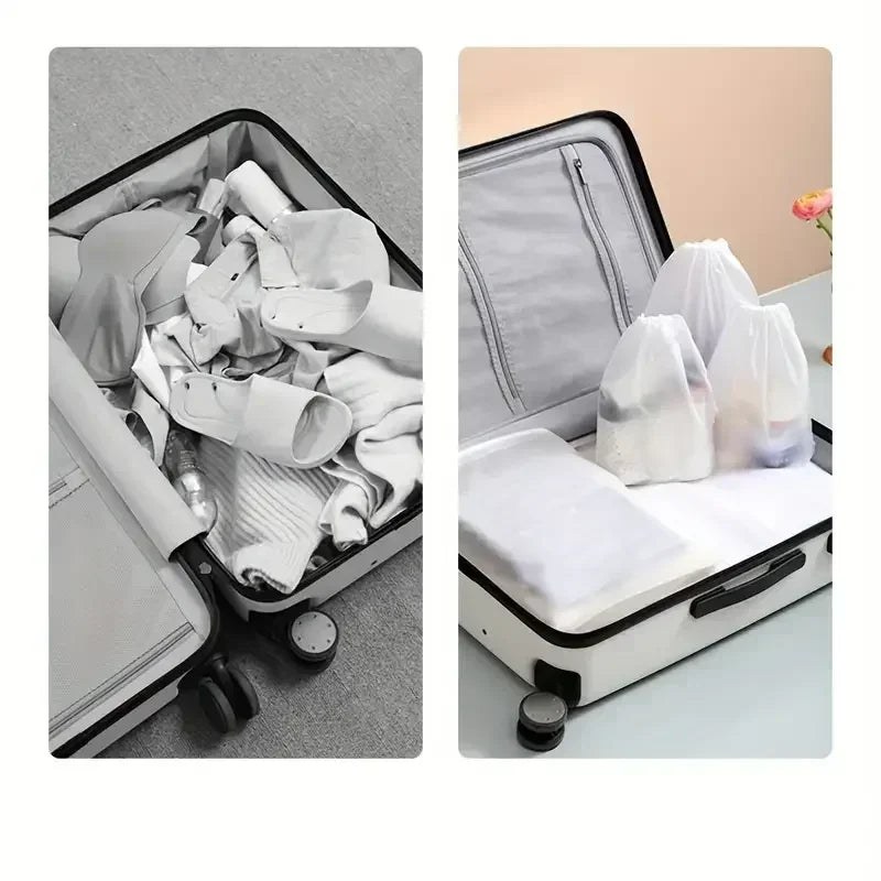 BowLift | ReiseBuddy Shoe Bag Set | Waterproof & Transparent | 10 Pack | Space-saving & Versatile