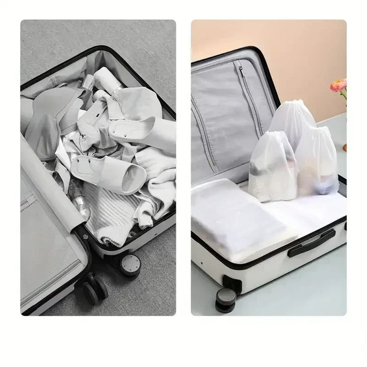 BowLift | ReiseBuddy Shoe Bag Set | Waterproof & Transparent | 10 Pack | Space-saving & Versatile