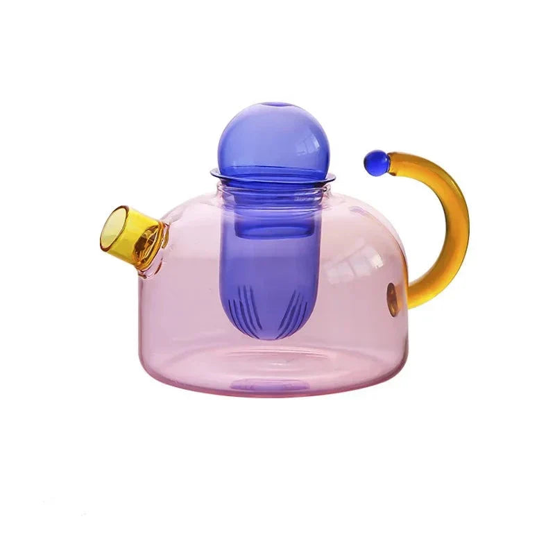 BowLift | Contrasting Color Glass Tea Set