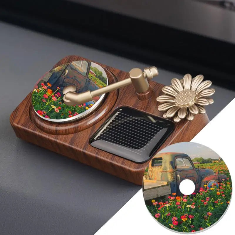 BowLift | Rotating Solar Retro Record Player Car Air Fresheners