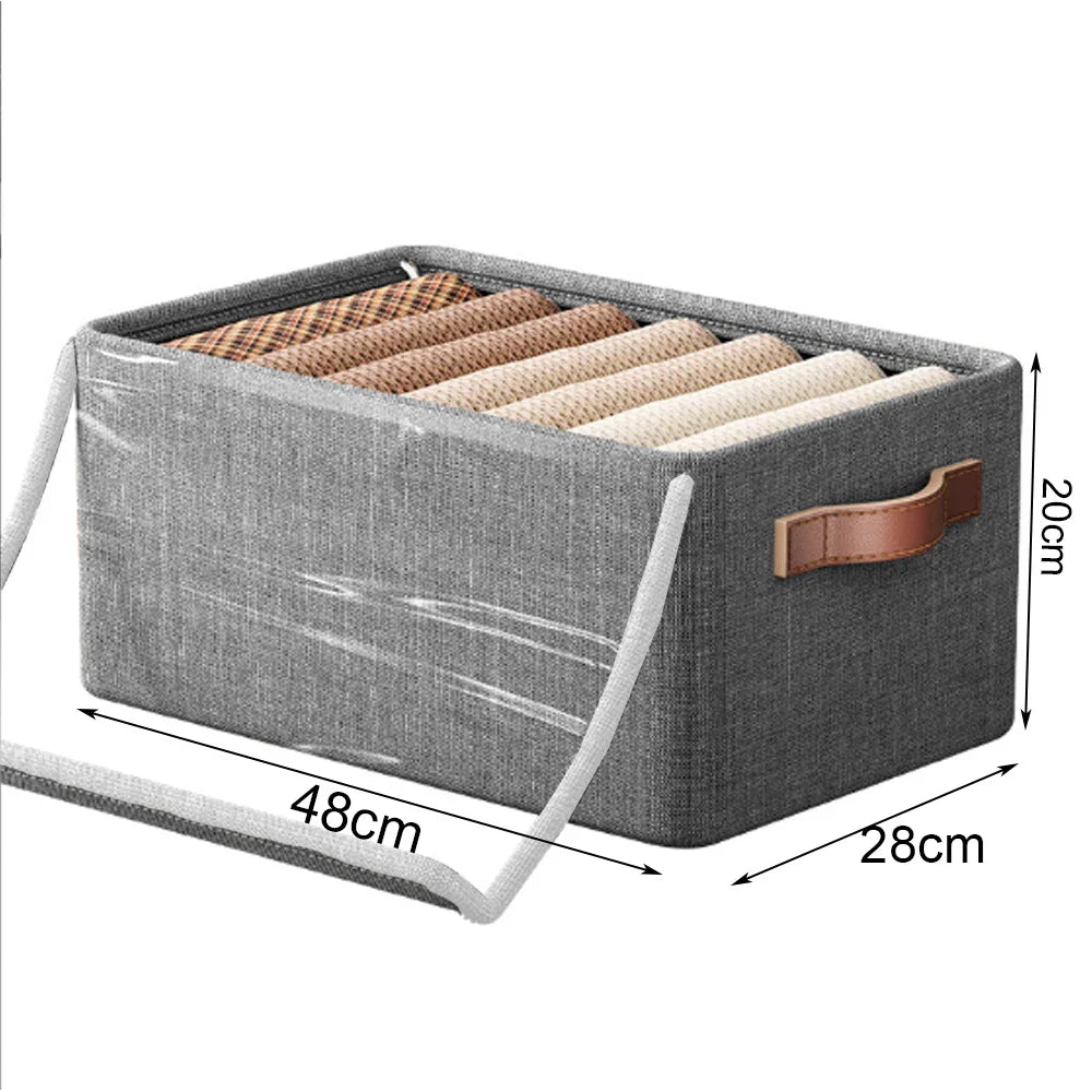 BowLift | Storage box with lid | Stackable | With handle | 47x28x20 cm