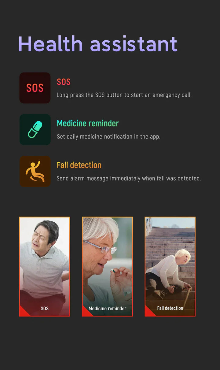 BowLift | Senior Safety Watch with Fall Detection and GPS – Smart Care Smartwatch