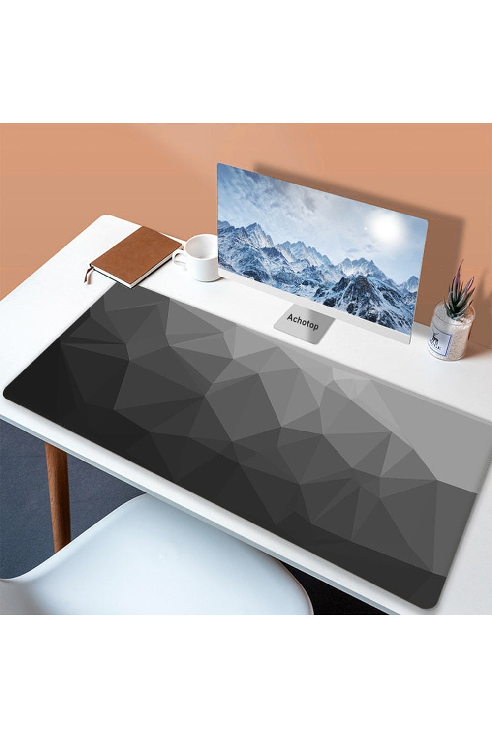 White Art Mouse Pad Desk Mat | Bowlift