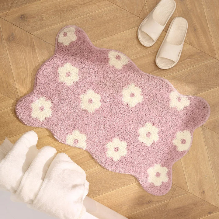 Abstract Floral Tufted Bathroom Mat | Bowlift