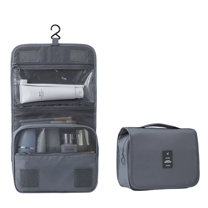 BowLift | Hanging Travel Toiletry Bag with 6 Pockets and Moisture Compartment Water Resistant Polyester