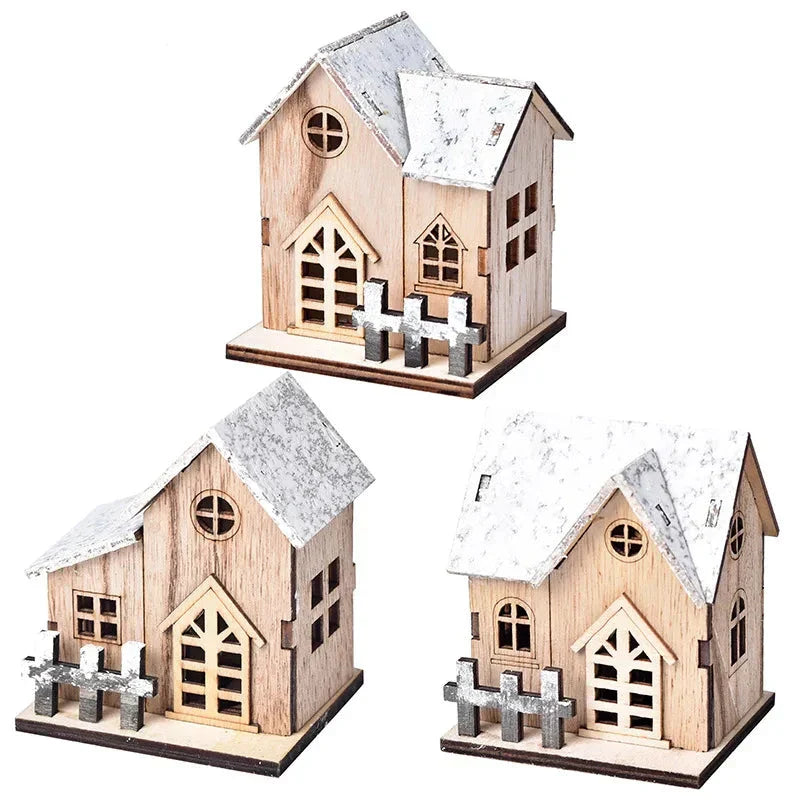 BowLift | FrostGlitter Christmas Lanterns - Enchanting House-shaped Christmas Decoration for a Magical Atmosphere