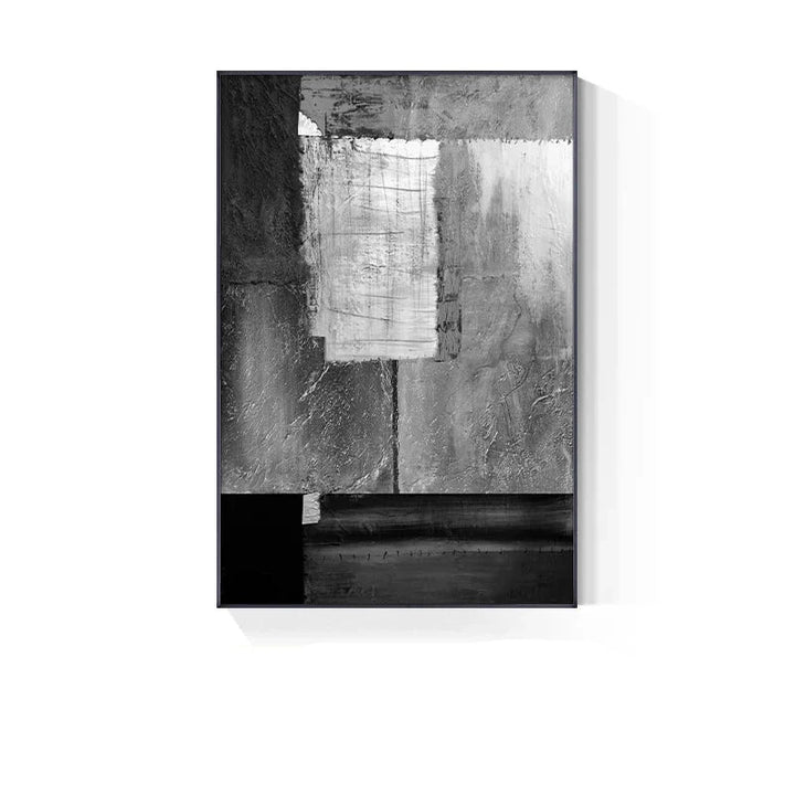 Blue Grey Industrial Abstract Wall Art Fine Art Canvas Prints Modern Art For Contemporary Living Room Dining Room Home Office Foyer Art Decor | Bowlift