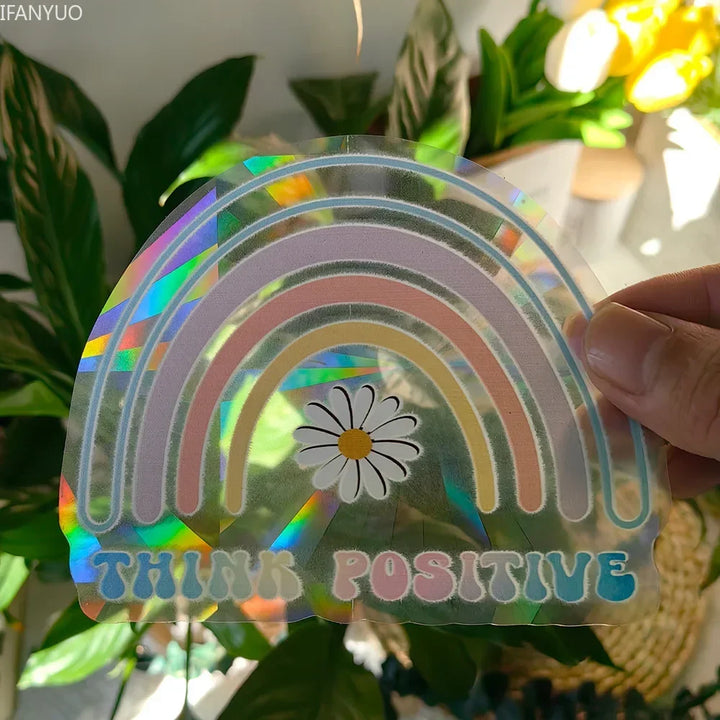 BowLift | SunGlow Window Sticker | 3D Rainbow Effect | Self-Adhesive & Reusable