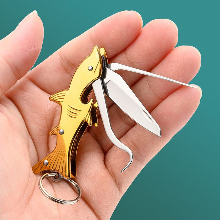 Sharp Shark Multifunctional Toothpick Knife Keychain | Bowlift