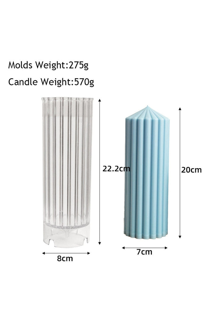 striped column candle shape | Bowlift