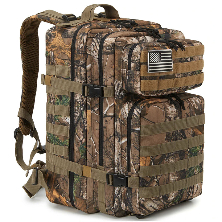 BowLift | TACTICO45 45 L Outdoor Rucksack | Molle-System | 3-Day Capacity | Robust & Multifunctional – Black/Khaki/Olive