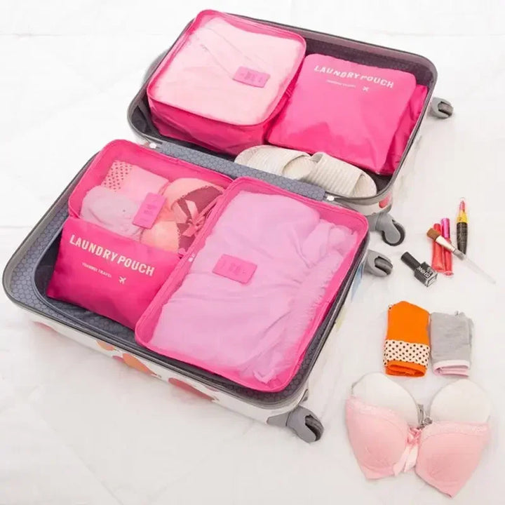 BowLift | ReiseLina Luggage Organizer Set | 6-piece | Waterproof & Space-saving | Made of Oxford Fabric