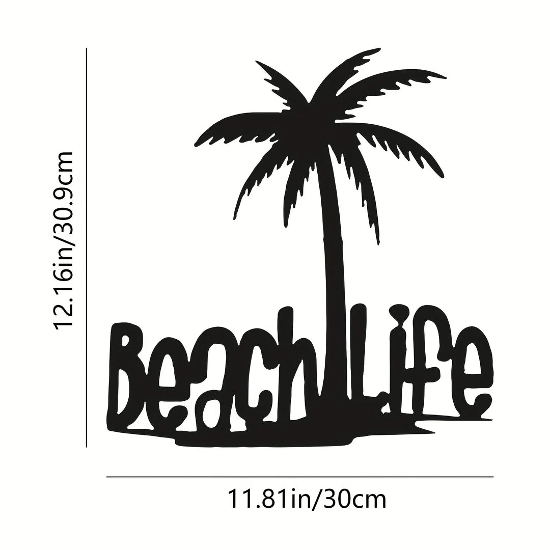 Beach Life Coconut Tree Metal Wall Art 3d Decoration For Living Room Bedroom Home Office Wall Decoration | Bowlift