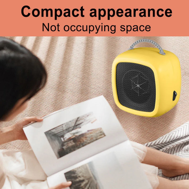 BowLift | HeatEase | Mini Table Heater | Portable PTC Ceramic Heater | 14.2×14.1×10.1 cm | Quiet & Energy Saving