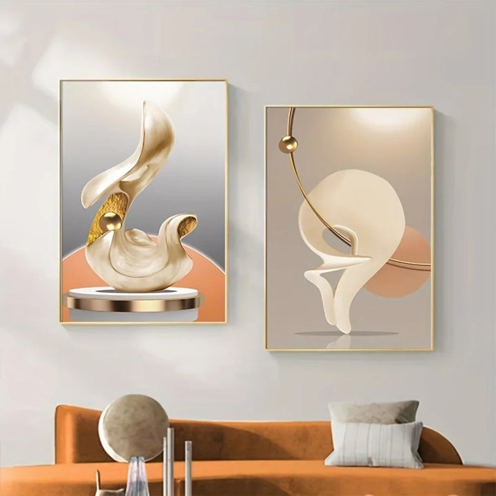 Modern Aesthetics Abstract Still Life Wall Art Fine Art Canvas Prints Light Luxury Pictures For Living Room Dining Room Home Office Decor | Bowlift