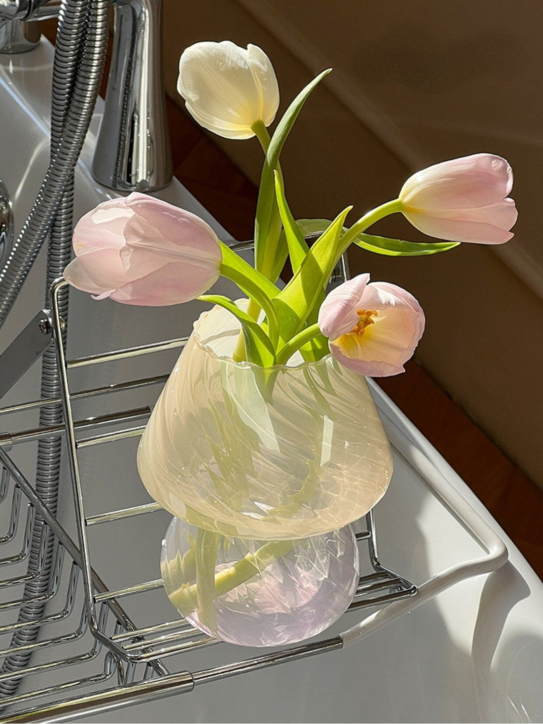 Nordic Stripy Glass Vase | Bowlift