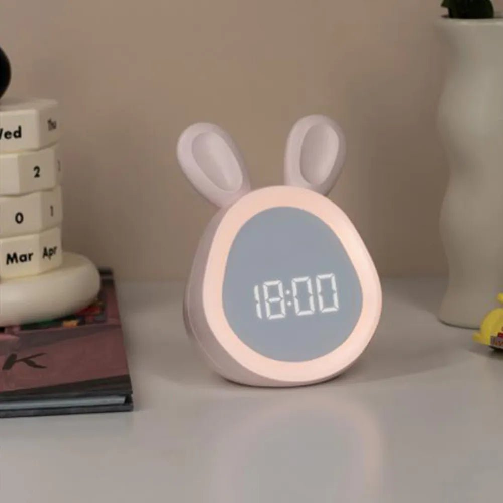 BowLift | Children's Alarm Clock in Rabbit Shape with LED Night Light - BunniGlow