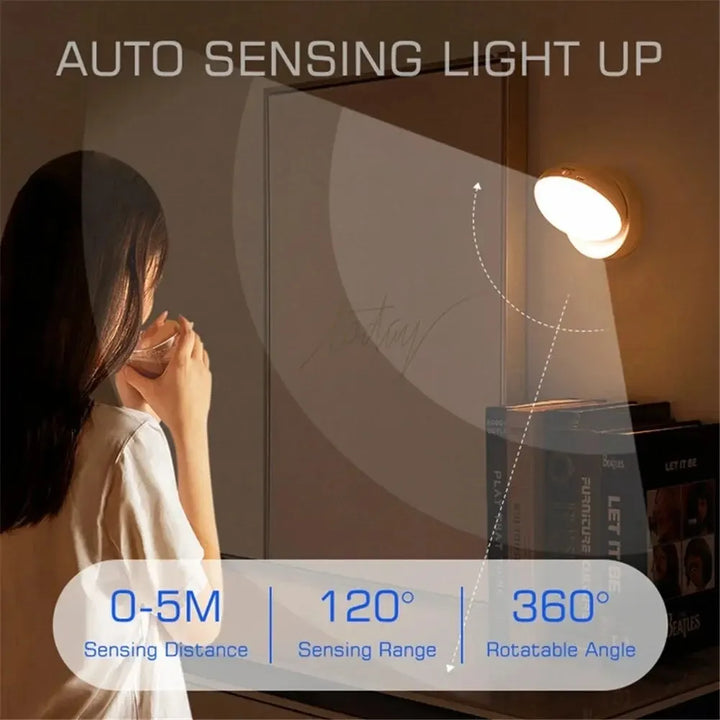 BowLift | LumiFlex360 LED Night Light | Motion Sensor | 360° Rotatable | Rechargeable | Magnetic & Wireless