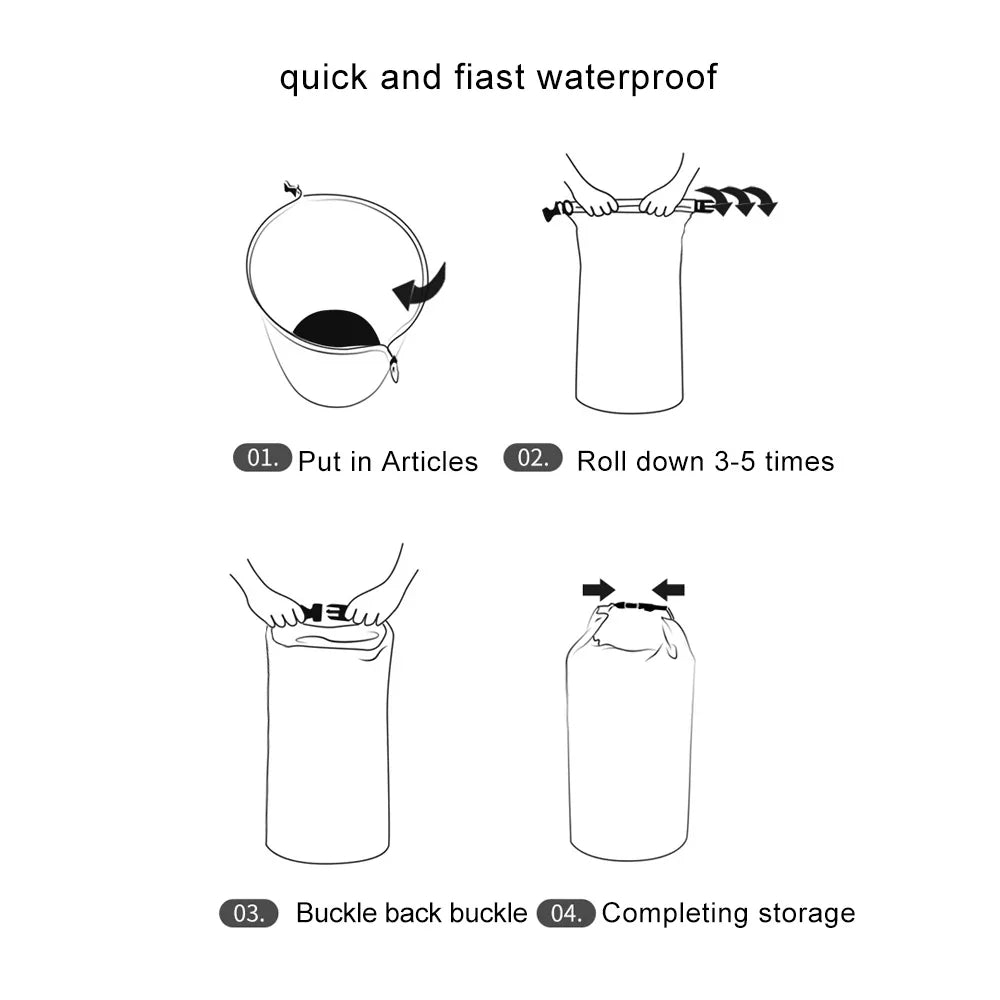 BowLift | DryHike Waterproof Dry Bags 8L / 40L / 70L | Ultralight & Durable | For Kayak, Boat, Camping & Outdoor Travels