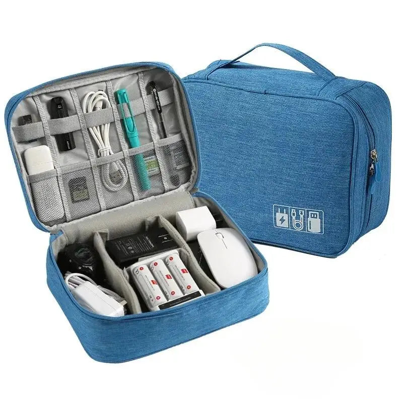 BowLift | ORGAZIP Tech Organizer | Large Cable Bag for Travel | Waterproof & Multifunctional | For Power Banks, Cables & Accessories