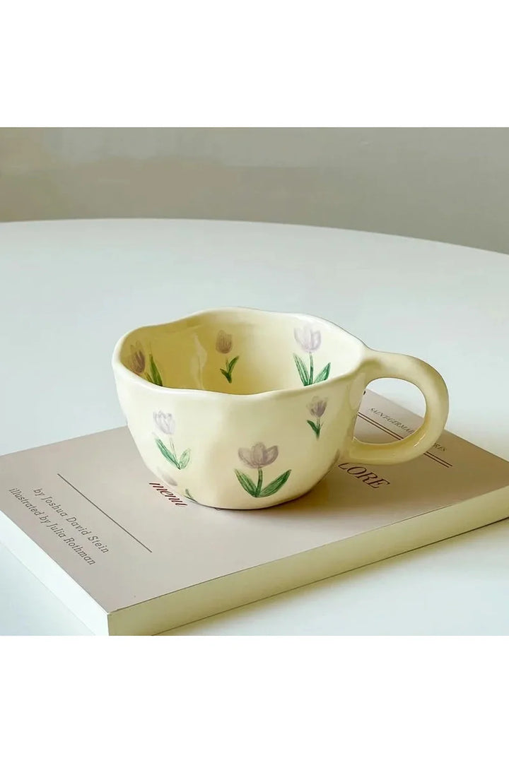 Flower ceramic mug | Bowlift