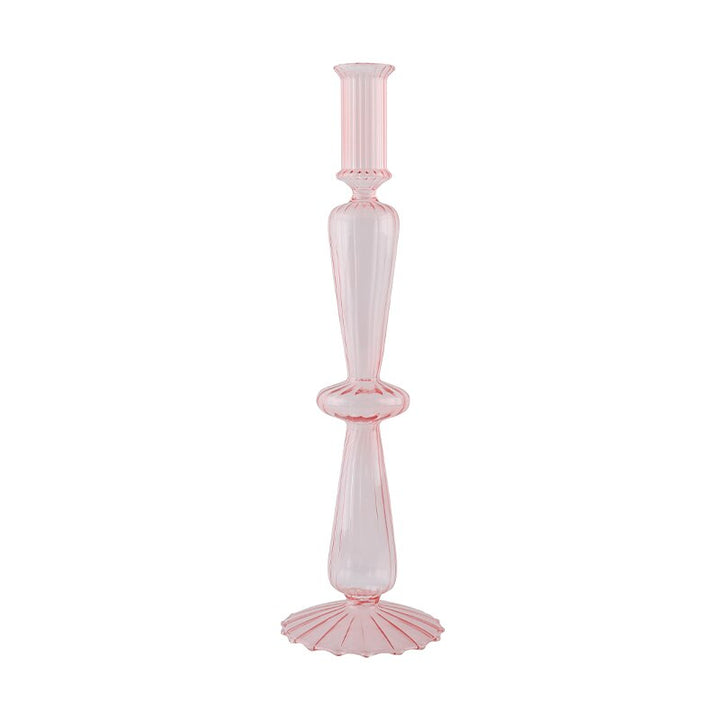 Ribbed Glass Candleholders - Pastel | Bowlift