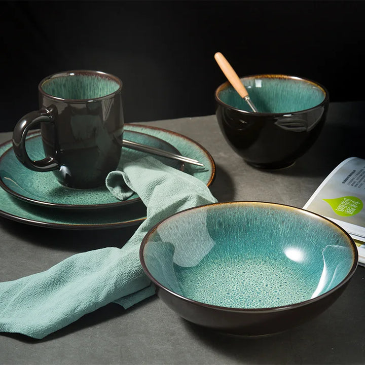 Coimbra Glaze 5-Piece Dinnerware Set Bowlift