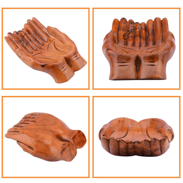 BowLift | Giving Praying Wooden Carved Hands Candy Holder Home Decor