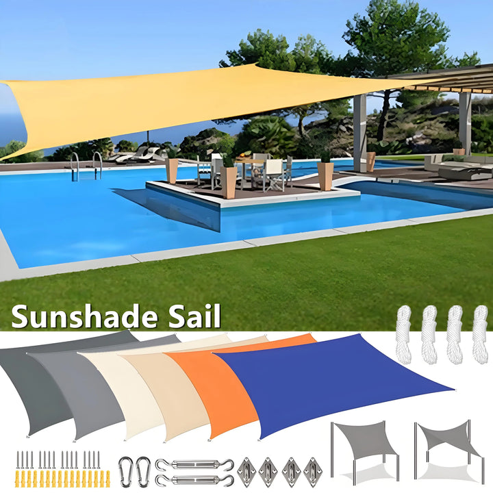 BowLift | Waterproof Rectangular Sun Shade Sail with UV Protection & Mounting Kits – ShadeGuard