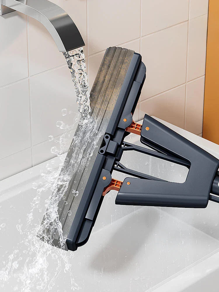 BowLift | Mopilo Folding Sponge Mop | Without Hand Contact | 125 cm Length | For Tiles, Wood & Glass
