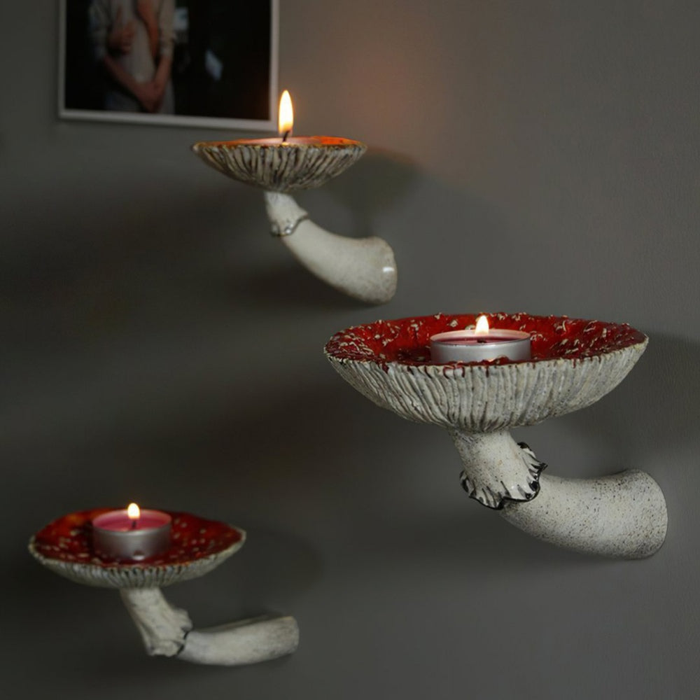 BowLift | Mushroom Shape Floating Resin Wall Shelf