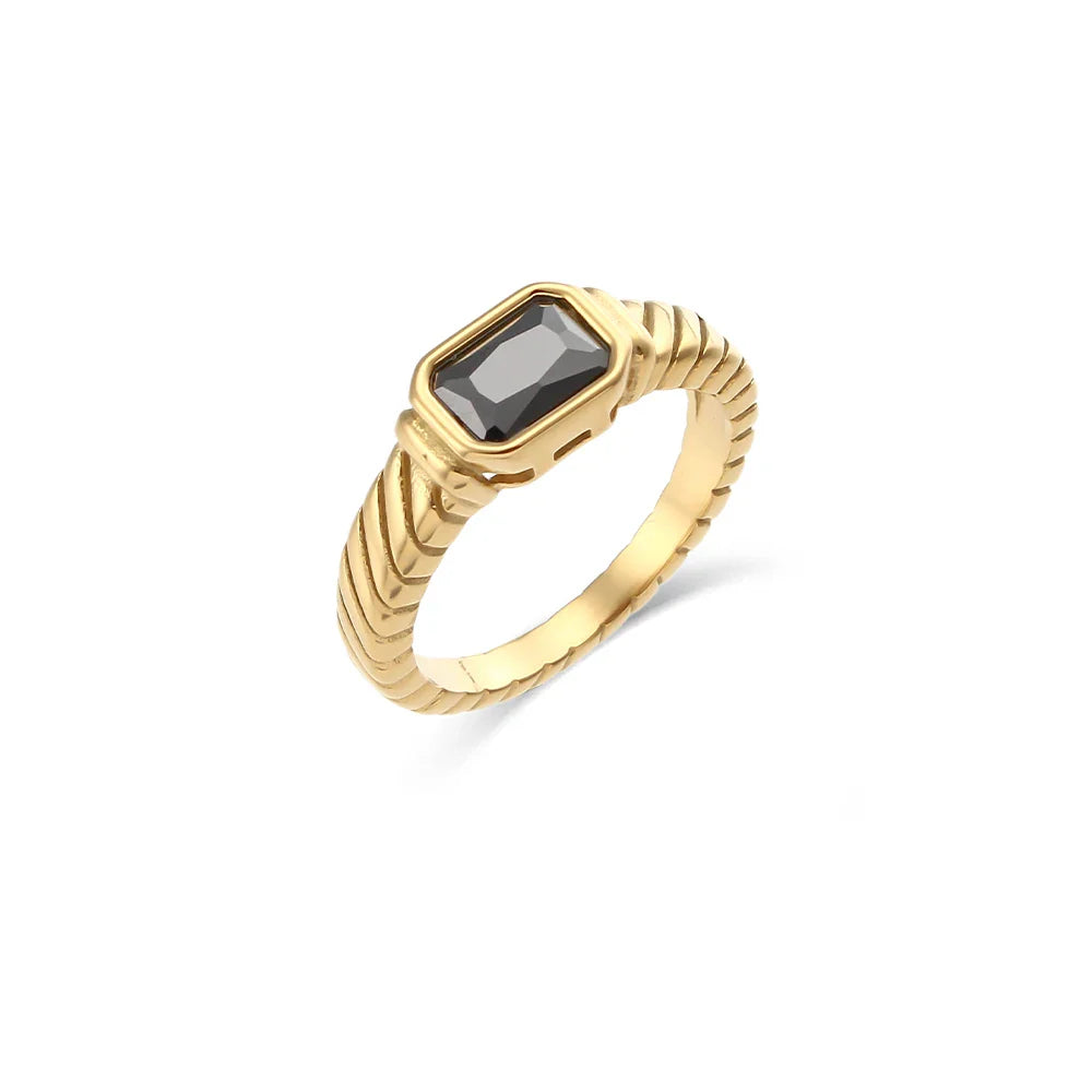 BowLift | Cross Striped Baguette Diamond Ring