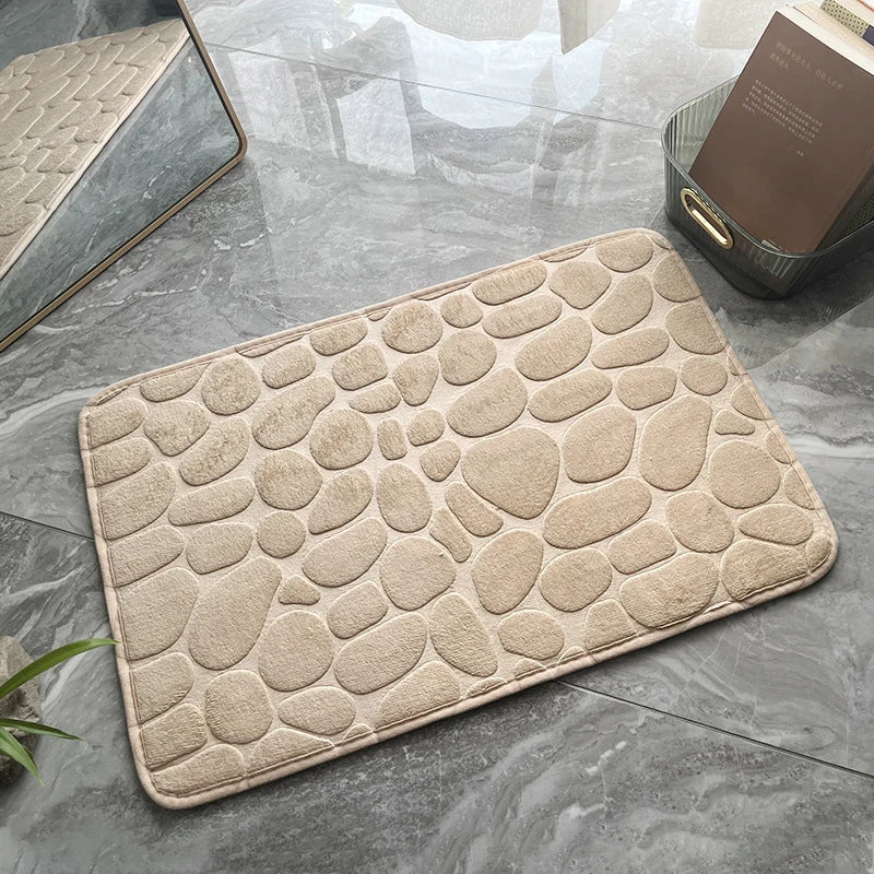 BowLift | Non-slip Bath Mat made of Memory Foam with Pebble Relief