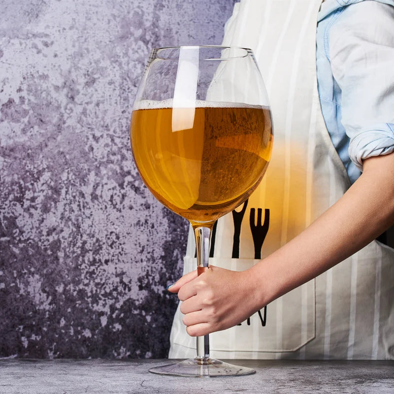 Huge 106 Oz Wine Glass and Beer Mug Combo - 3000ML Extra Large Crystal Glass for Parties, Weddings, and Celebrations Bowlift