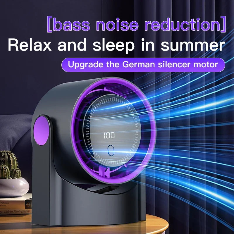 BowLift | Aerolora Table Fan | Bladeless & Quiet | 100 Levels | USB Bladeless Fan