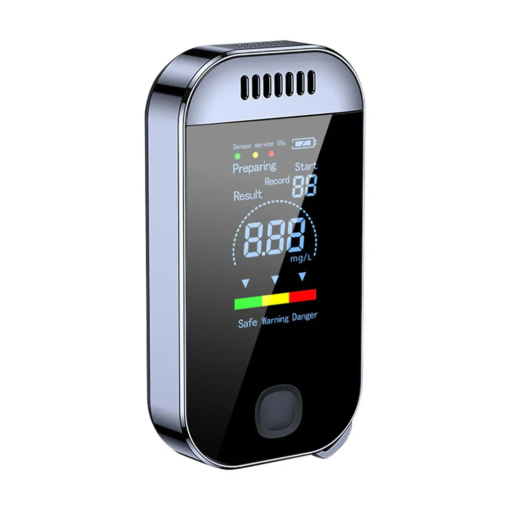 BowLift | Compact Digital Breathalyzer Keychain with LCD Screen – USB Rechargeable Alcohol Tester for Accurate Measurements