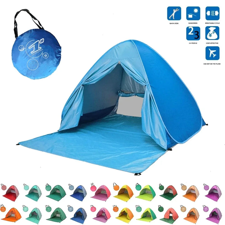 Automatic Pop-Up Ultralight Full Shade Beach Tent | Bowlift