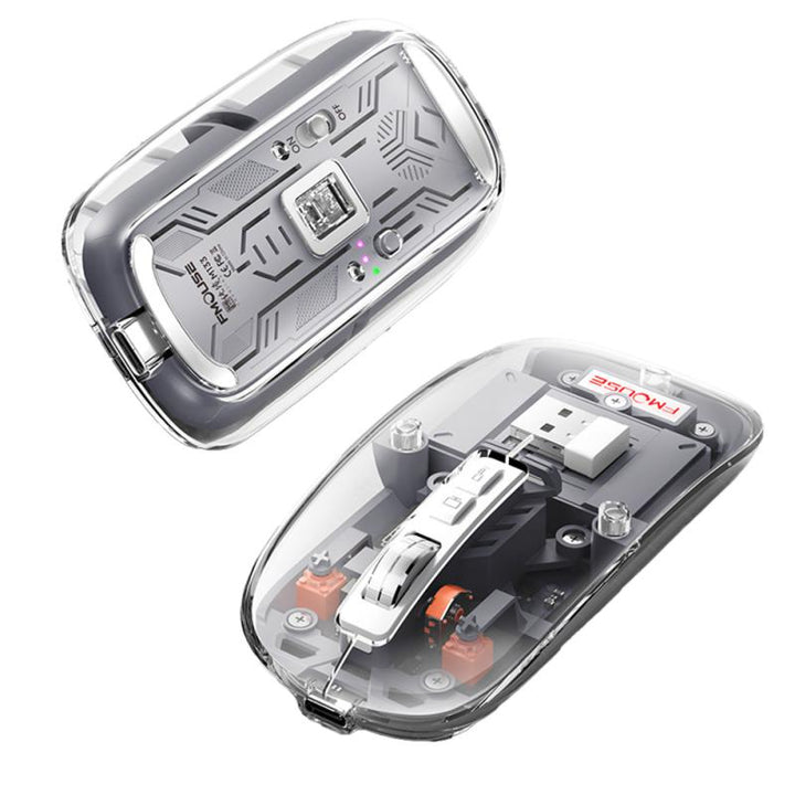 BowLift | Silent Transparent Clear Click Wireless Mouse