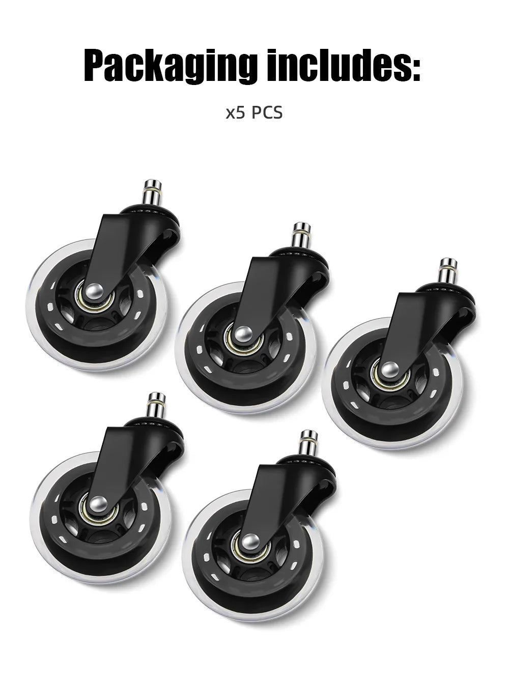 BowLift | Swivel Roller Office Chair Wheels  5PCS