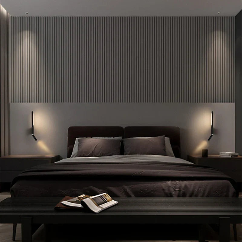 Modern LED wall lamp for bedroom, adjustable wall light in hotel style | Bowlift