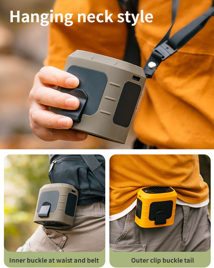 BowLift | Camping Rechargeable Neck Fan Power Bank