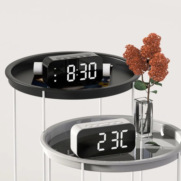 Modern LED alarm clock with temperature display and dual alarm function – Perfect for bedroom, office, and as stylish nightstand decoration | Bowlift