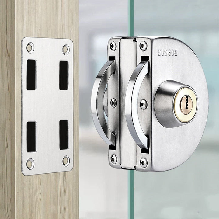 BowLift | Sliding Door Stainless Steel Safety Glass Door Lock