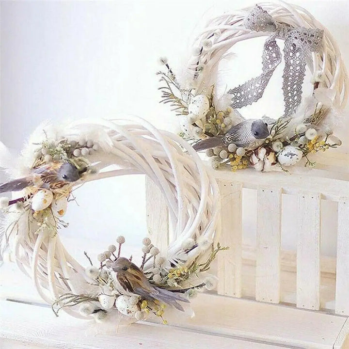 BowLift | WhiteWonder | Luxury Rattan Wreath for Christmas
