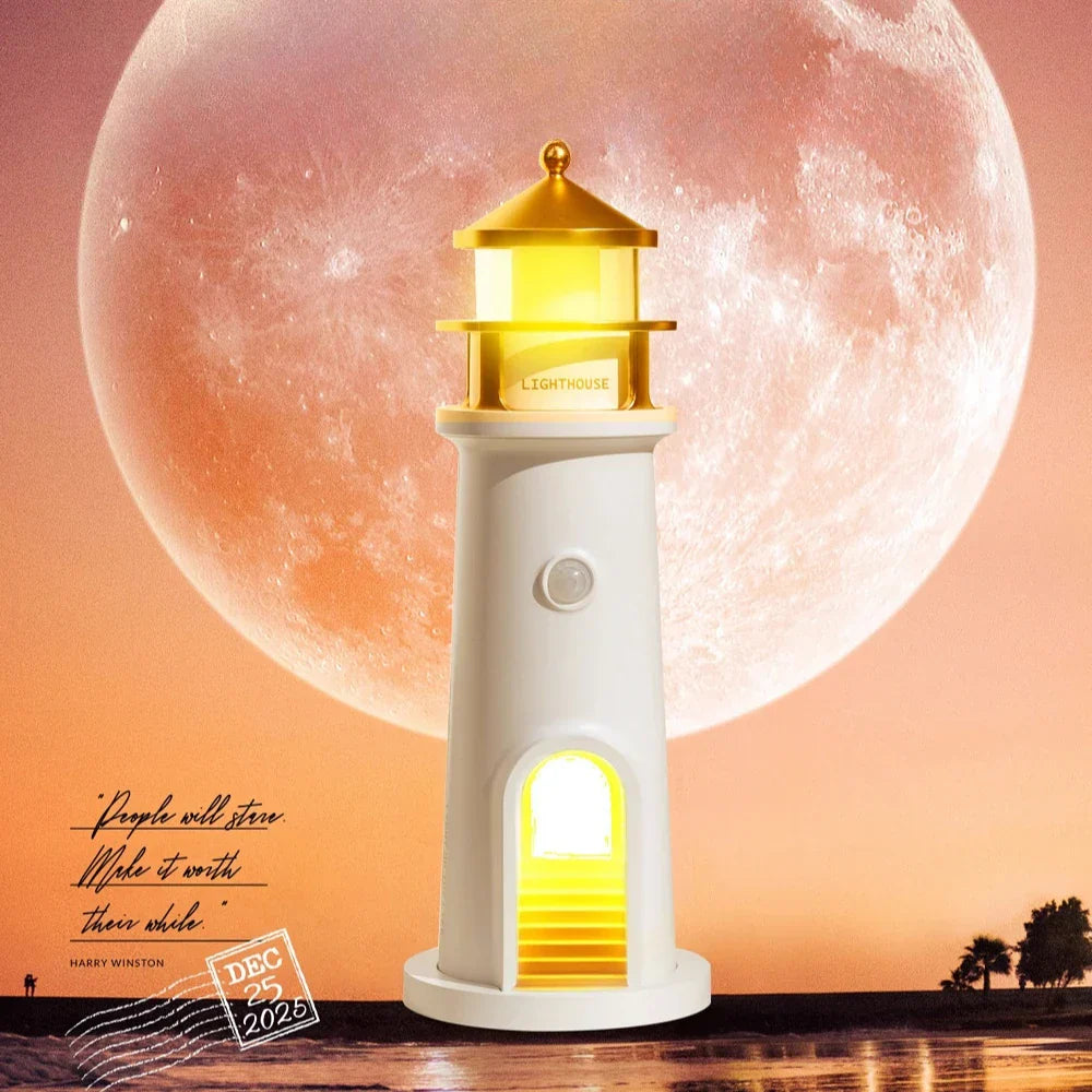 Moon Harbor Lighthouse Night Lamp | Bowlift