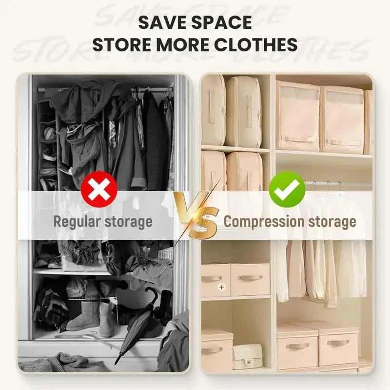 Storage bag for bedding with 40% space savings | Bowlift
