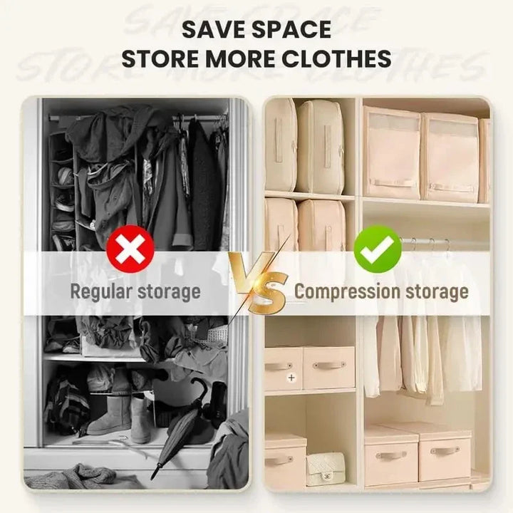 Storage bag for bedding with 40% space savings | Bowlift